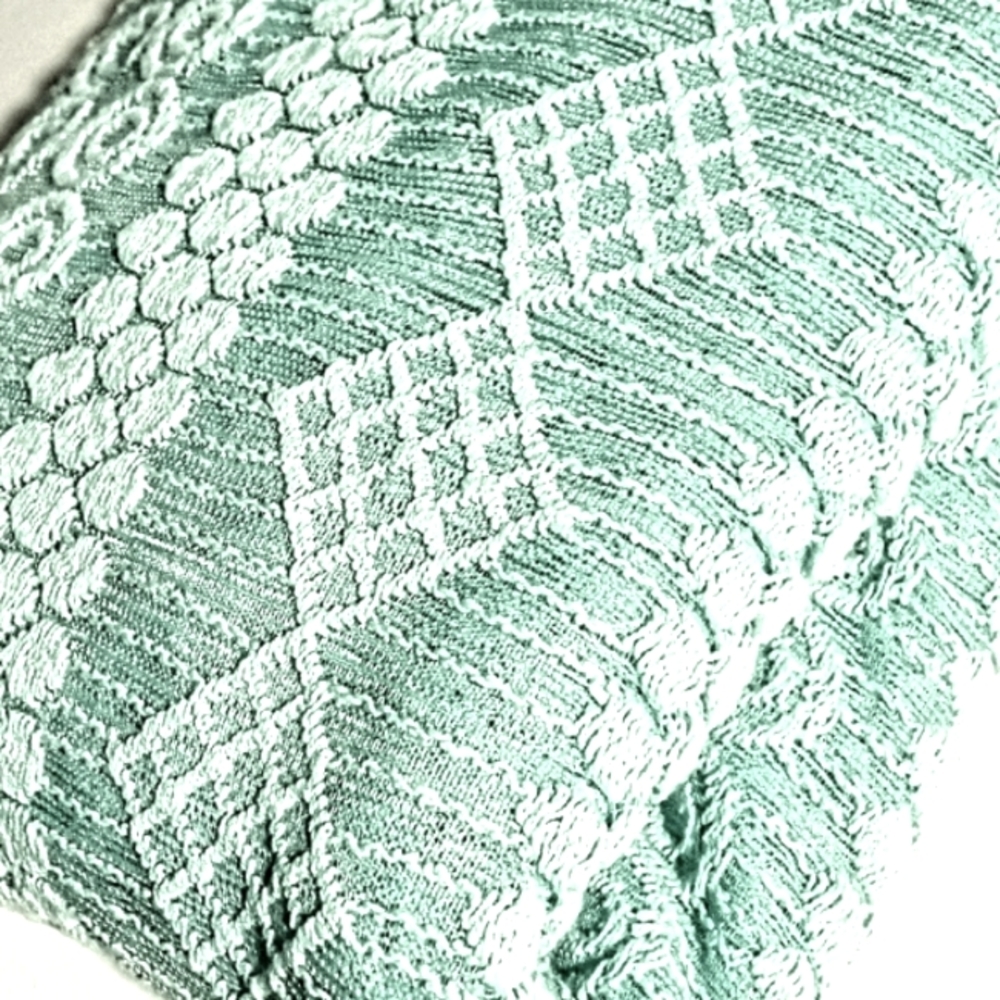 Iceberg Green Mesh Knit Fabric 2 Yrds